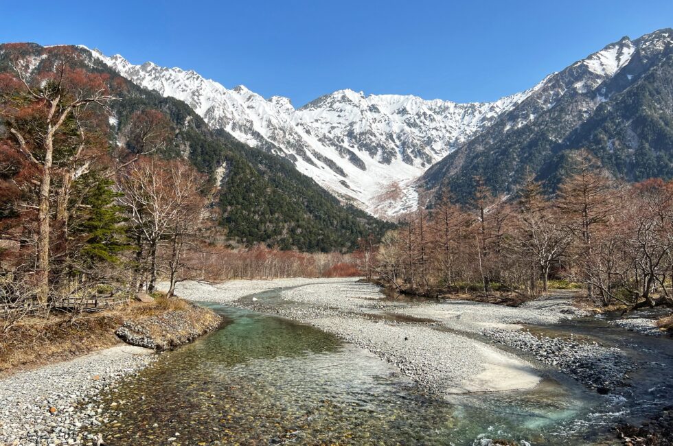 五千尺ホテル上高地から見る穂高連峰