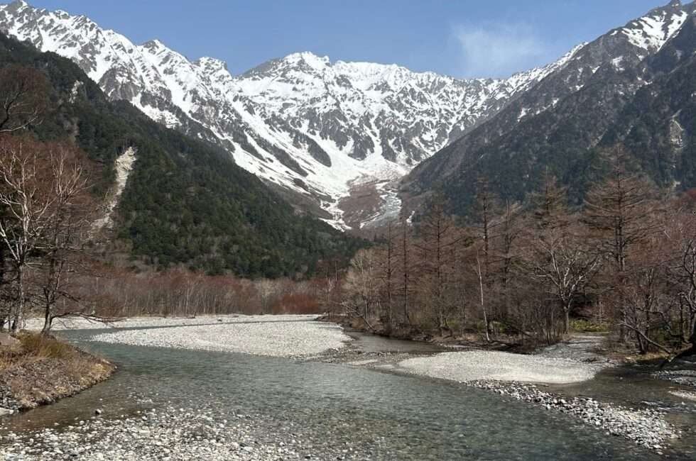 河童橋から撮影した穂高連峰