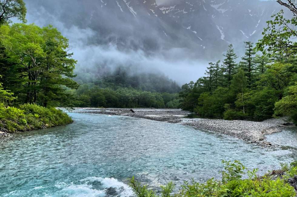 梅雨の穂高連峰