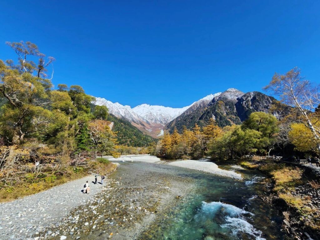 穂高連峰　三段紅葉