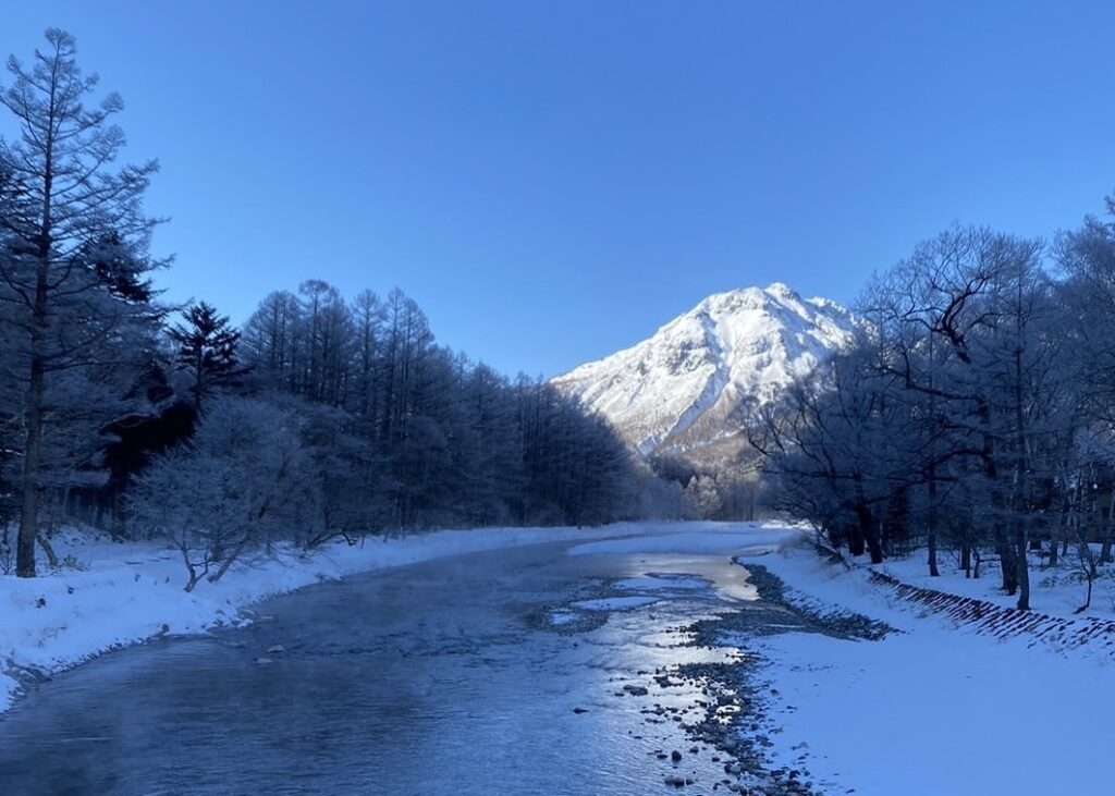 穂高連峰1月