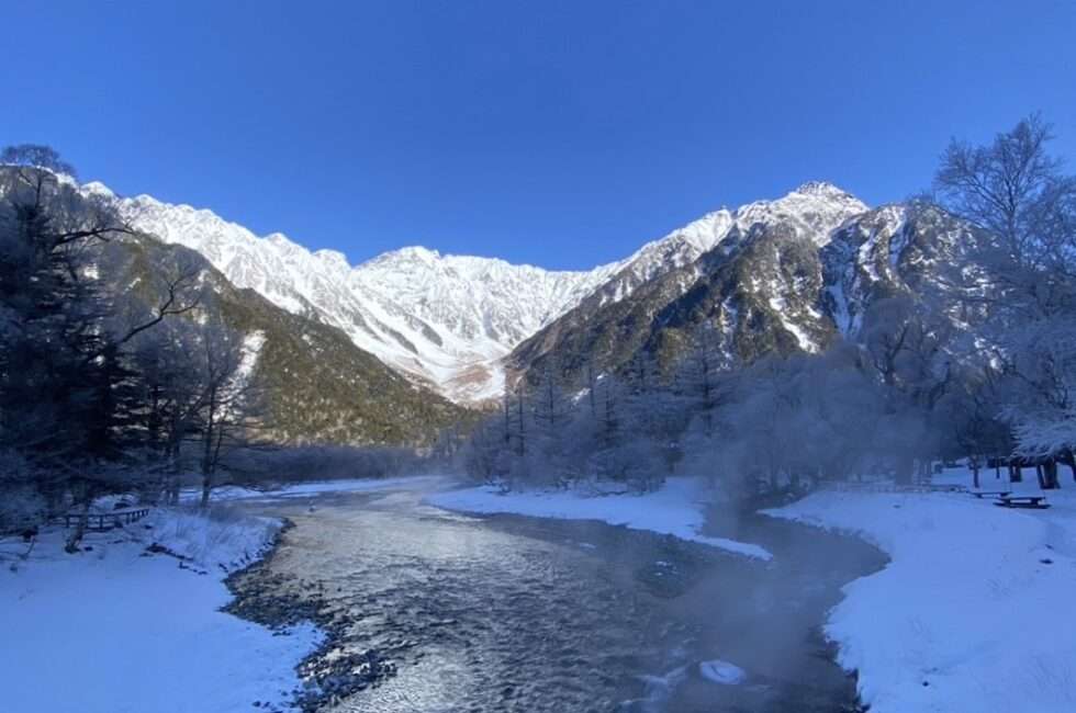 穂高連峰1月