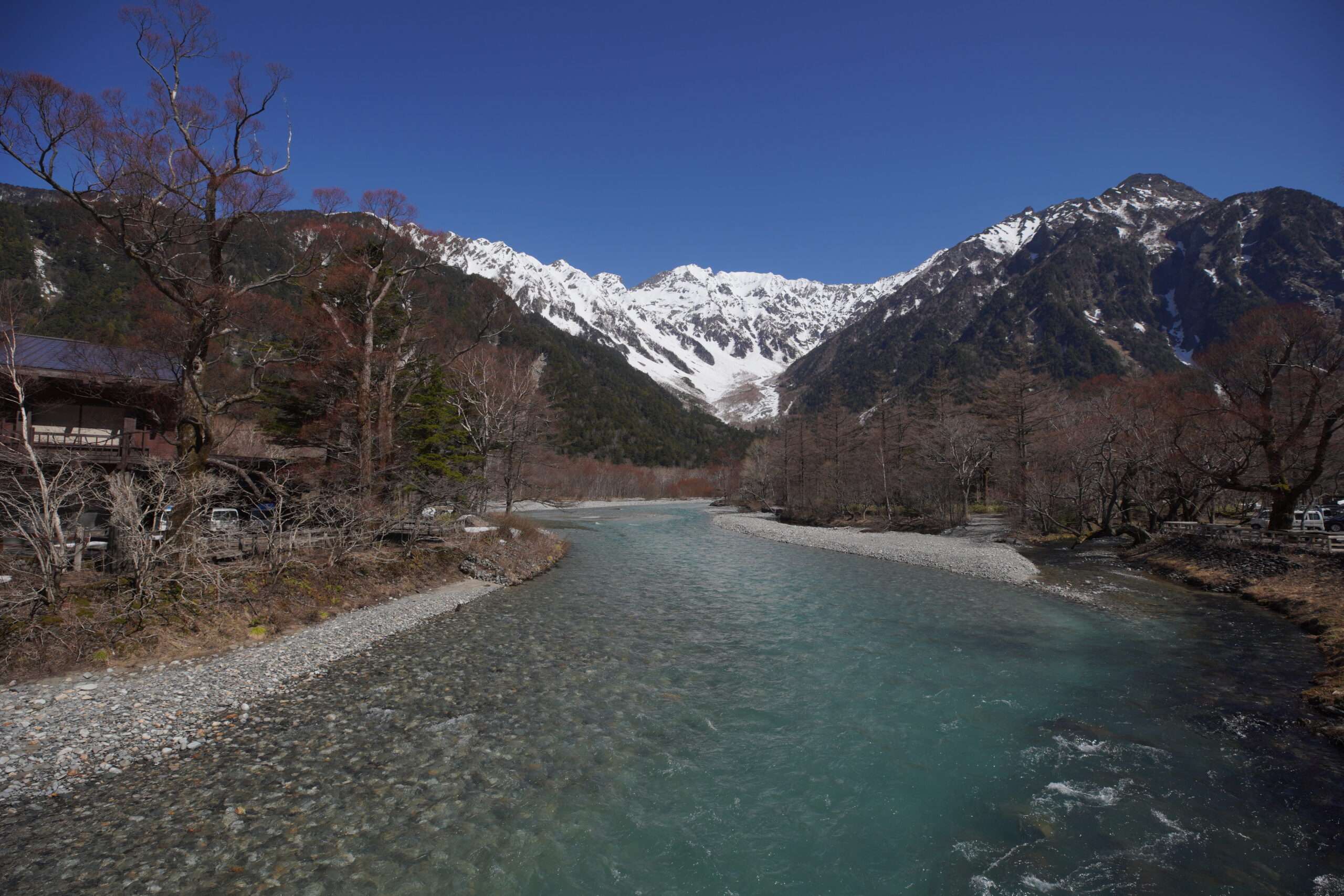 河童橋からみた穂高連峰