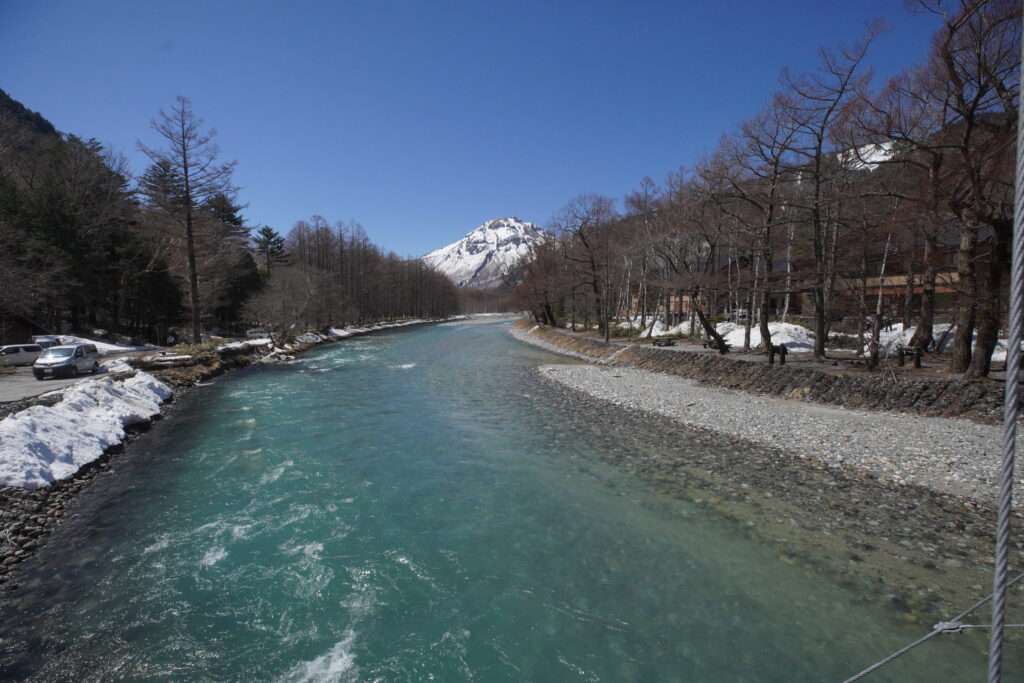 河童橋から見た焼岳