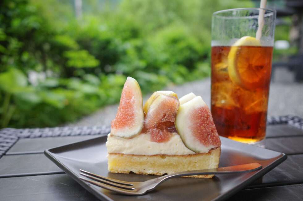 いちじくタルト　五千尺ホテル上高地　スイーツカフェ＆バー　LOUNGE